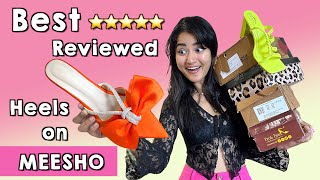 Trying Best Reviewed Heels from Meesho  Is it Worth it [upl. by Jarvey622]