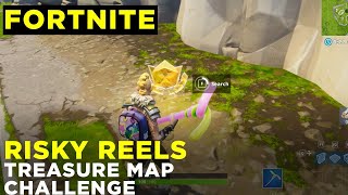 Follow the treasure map found in Risky Reels  Fortnite Season 5 challenge location guide [upl. by Doownil980]