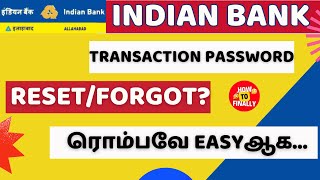 How to Reset Indian Bank Transaction Password Online in Tamil  Indian Bank Transaction Password [upl. by Alwyn]