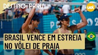 OLIMPÍADAS 2024 BRASIL VENCE NO VÔLEI DE PRAIA COM A DUPLA CAROL SOLBERG E BÁRBARA SEIXAS [upl. by Notlad]