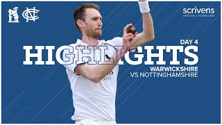 HIGHLIGHTS  Warwickshire v Nottinghamshire  County Championship Day 4 [upl. by Carry]