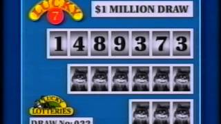 Lucky Lotteries Lucky 7 One Million Dollar Lottery Draw 1997 [upl. by Atirac]