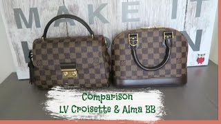 Comparison between Louis Vuitton Alma BB and Croisette  Red Ruby Creates [upl. by Adnilasor]