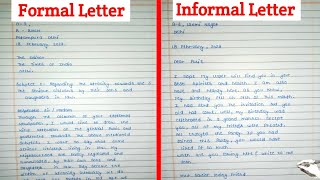 Letter writing  How to write letter  Formal Letter and Informal Letter in english [upl. by Corene371]