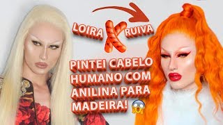 PINTEI UMA FULL LACE HUMANA COM ANILINA LARANJA [upl. by Kesia157]