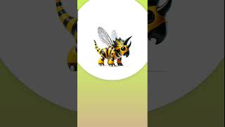 Triceratops 🦖  Wasp 🐝  HORNWING 💥  animash animalfusion [upl. by Nerrag]