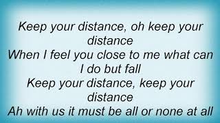 Richard Thompson  Keep Your Distance Lyrics [upl. by Aisetra526]