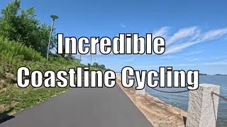 Unbelievable Scenery Cycling the Dorchester Bay Coastline  Zone 4 [upl. by Neelyar]