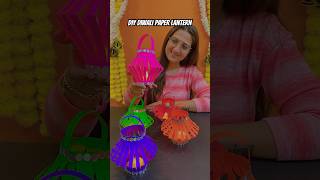 DIY Diwali Decor Lantern Paper craft hanging diy diwali decoration lantern shorts trend [upl. by Noyar912]