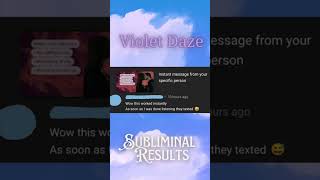 Subliminal Results ★ Instant message from your specific person lawofassumption loa subliminal [upl. by Oznohpla]