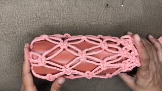 DIY Macrame Cross Body Bottle Holder  Easy StepbyStep Tutorial [upl. by Anaud]