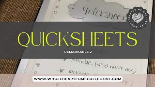 reMarkable 2 Review of Quicksheets 2024 [upl. by Igig]