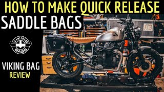 Making Motorcycle Saddlebags Quick Release  Viking Bag REVIEW [upl. by Berghoff]