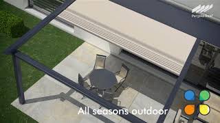 Pergola Roof  Motorized Retractable Awning [upl. by Efi332]