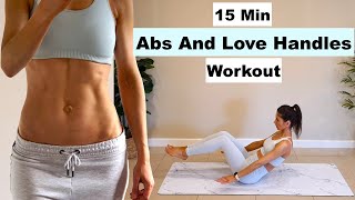 15 Min Abs And Love Handles Workout  No Equipment [upl. by Ordnasela]