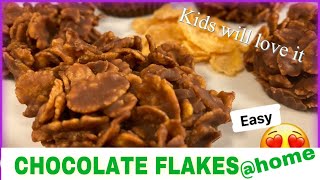 How to make chocoflakes  cornflakes coated with chocolate Chocolate cornflakes [upl. by Oiracam858]