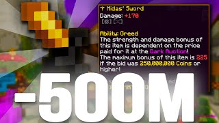 The NEW BEST SWORD 250m Midas Hypixel Skyblock [upl. by Eanat707]