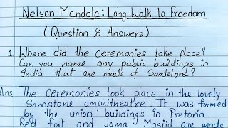 Nelson MandelaLong walk to freedomClass 10 English Chapter2Question and Answer with hindi explana [upl. by Bevis]