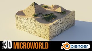 Egyptian 3D Microworld made with Blender 29  Timelapse [upl. by Blaire]