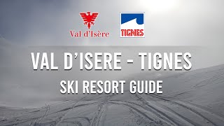 Val dIsere  Tignes ski resort guide 01 Val Claret Carline beautiful blue run in the morning [upl. by Safir]