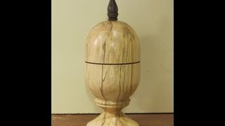 Wood Turning  Spalted Sycamore Lidded Box [upl. by Khosrow]