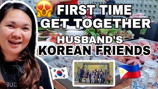 FIRST TIME GET TOGETHER  MY KOREAN HUSBANDs FRIENDS WITH FAMILY  MY HONEST REACTION TO THEM🤔 [upl. by Karel]