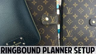 Ringbound Planner Setup  Louis Vuitton GM MM Kate Spade Agenda [upl. by Akeirahs233]