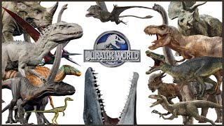 DINOSAURS size COMPARISON  Jurassic WORLD amp PARK [upl. by Haniraz75]