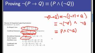 Logical equivalence without truth tables Screencast 224 [upl. by Nataline671]