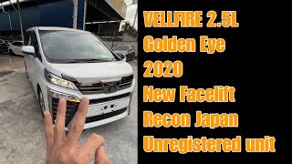 2020 TOYOTA VELLFIRE GOLDEN EYE JAPAN RECON UNREGISTERED review fyp [upl. by Idnic364]