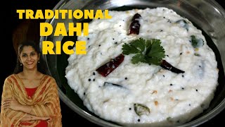 South Indian Traditional Curd Rice Recipe in Hindi  Authentic Dahi Rice  Thair Sadam [upl. by Ymeon644]