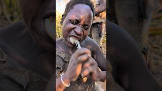 Hadzabe tribe dont Joke with food 😂😋‼️ See How hadzabe boy enjoying his favorite meal hadzabetribe [upl. by Jae]