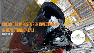 Credito dimposta per investimenti in beni strumentali [upl. by Alatea]