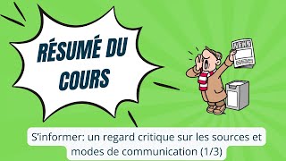 S’informer  un regard critique sur les sources et modes de communication 13  HGGSP 1ère [upl. by Ezekiel]