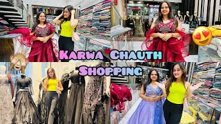 😍Karwa Chauth New Dresses Shopping ki Mummy ke liye Most Beautifull 👗 Heavy Lehenga Bindass Kavya [upl. by Halsey]