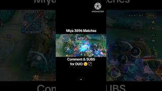 Miya 3896 Matches  ML Season 34 mobilelegends shortgamehighlights [upl. by Drofub251]