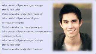 Sam Tsui  Stronger what doesnt kill you  with lyrics on screen [upl. by Aria725]