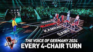 Every Incredible 4CHAIR TURN on The Voice of Germany 2024 [upl. by Ecirp846]