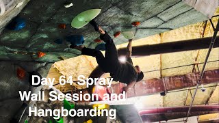 V128A Training Day 64 Spray Wall Session and Hangboarding [upl. by Areip]