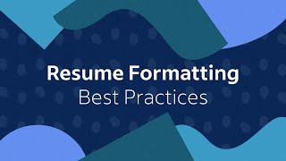 Resume Formatting Best Practices  Indeed Career Quick Tips [upl. by Lizzy628]