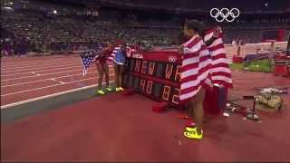 New World Record  USA 4 x 100m Gold  London 2012 Olympics [upl. by Ythomit]