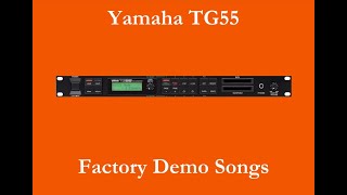 Yamaha TG55  Démos internes  Factory Demo Songs [upl. by Lodmilla]