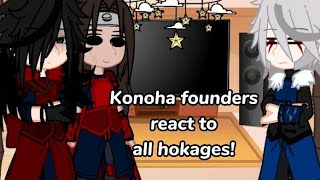 Konoha founders react to all hokages •Naruto• Gacha club [upl. by Lelah]