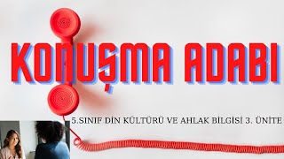 Konuşma Adabı5Sınıf 3Ünite Din Kültürü ve Ahlak bilgisiEv AkademisiburslulukSınavıevdeEğitim [upl. by Martyn814]