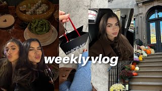 WEEKLY VLOG dinn w sam nyc events work outs  more [upl. by Ayekahs]