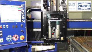 ZINSER 4125 Plasma Cuting  Marking and Drilling [upl. by Nhaj8]