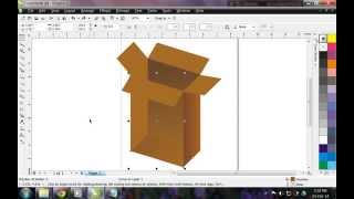 Making Simple 3D box in coreldraw [upl. by Marv]