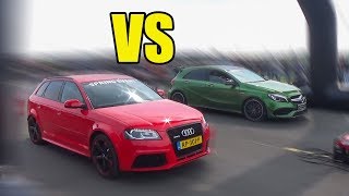 AUDI RS3 vs Mercedes A45 AMG vs BMW M2  DRAG RACE [upl. by Onej]