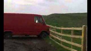 Farmer uses JCB to move neighbours van [upl. by Kentiga]