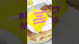 CREAMY Eggs Benedict with Hollandaise Sauce in Muffin shorts eggsbenedict englishmuffin [upl. by Cerelia]